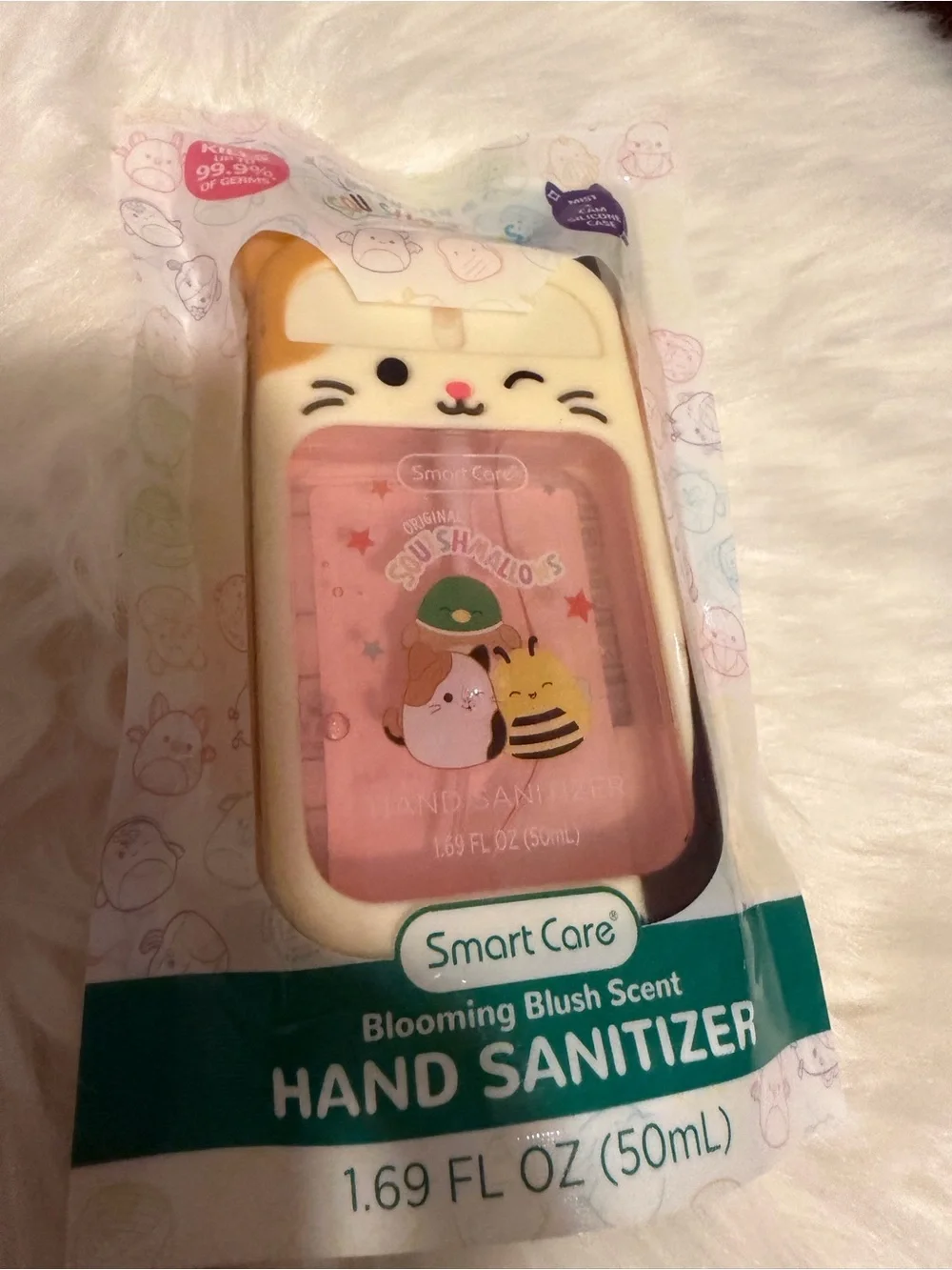 Smart Care Blooming Blush Scent Hand Sanitizer with Cute Cat Holder - Pink